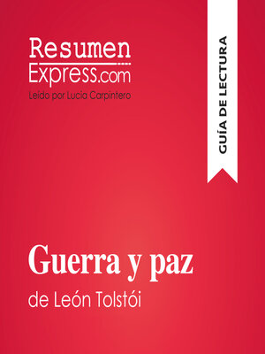 cover image of Guerra y paz de León Tolstói (Guía de lectura)